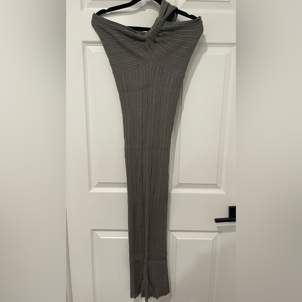 Zara One Shoulder Dress in Olive